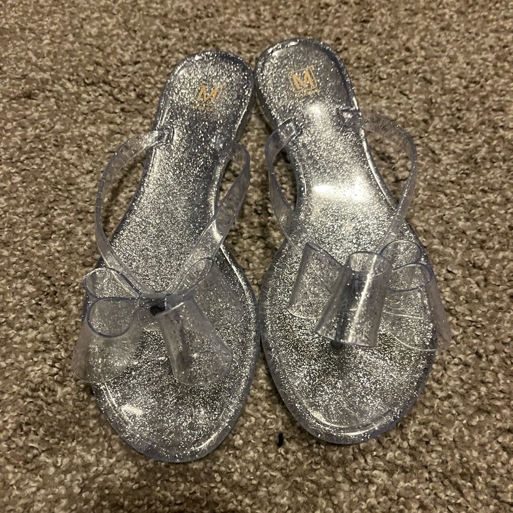 Stylish Silver Glitter jelly Sandals